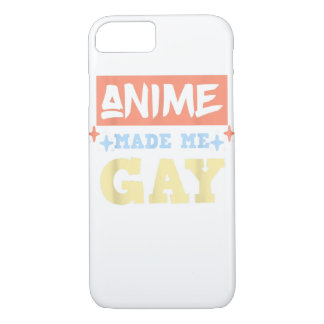 Anime Made Me Gay Funny Anime Meme LBGTQ Gay Pride iPhone 8/7 Case