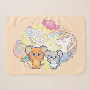 Anime Magical Candyland with Jerry and Tuffy Sherpa Blanket