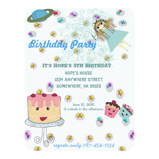 Anime Magical Days Invitation Birthday Party