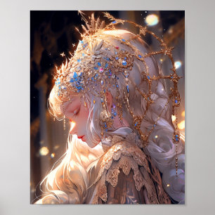 Anime Magical Girl Fantasy Art Poster