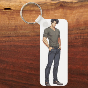 Anime Man Handsome Zaddy Key Ring