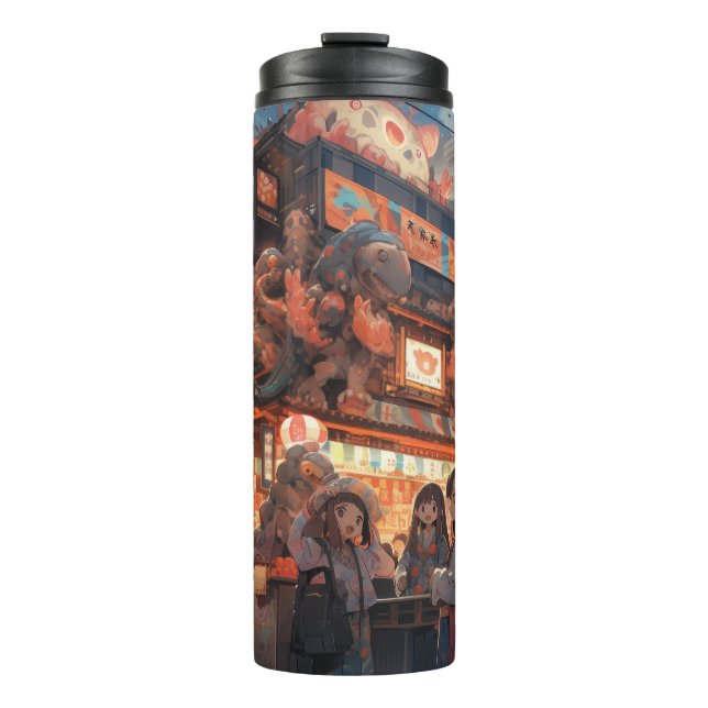 Anime Manga Cute Market Scene Inspired Tumbler  (Front)