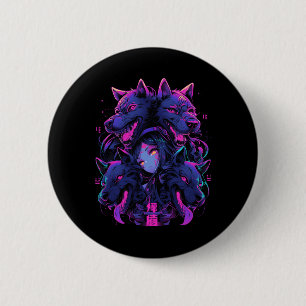 Anime Manga Cyberpunk Aesthetic Techwear Harajuku 6 Cm Round Badge