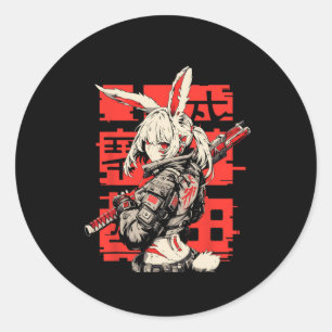 Anime Manga Cyberpunk Aesthetic Techwear Harajuku  Classic Round Sticker