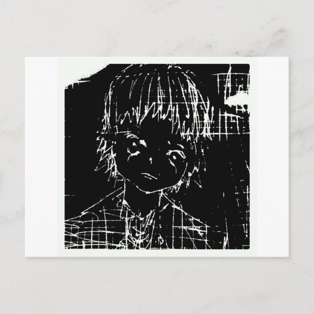 anime manga everyday black project postcard (Front)