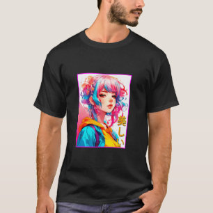 Anime manga girl Harajuku Kawaii Otaku style Long  T-Shirt