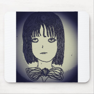 anime manga girl in gloomy  mouse pad