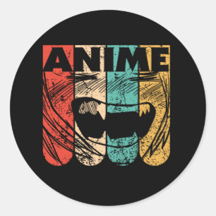 Anime Manga Kawaii Japanese Anime Manga Classic Round Sticker