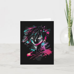 Anime Manga Motif Abstract Illustration Anime  Card