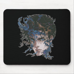 Anime Manga Motif Blue-eyes Art Anime Mouse Pad