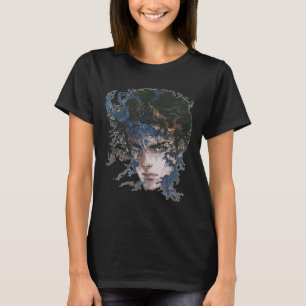 Anime Manga Motif Blue-eyes Art Anime  T-Shirt