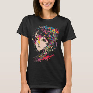Anime Manga Motif Colourful Illustration Anime 1 T-Shirt