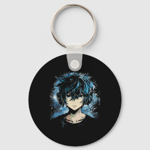 Anime Manga Motif Headphone Artwork Anime  Key Ring