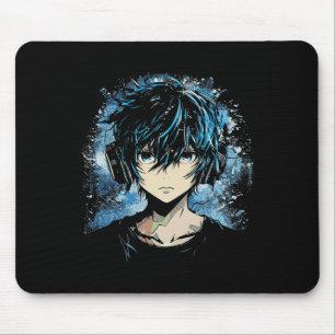 Anime Manga Motif Headphone Artwork Anime Mouse Pad