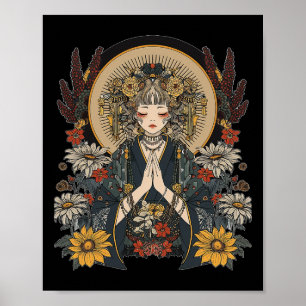 Anime Manga Motif Mandala Artwork Anime Poster