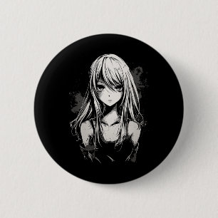 Anime Manga Motif Pixel Art Anime  6 Cm Round Badge