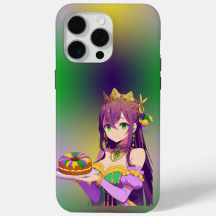 Anime Mardi Gras King cake iPhone 15 Pro Max Case
