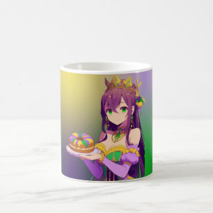 Anime Mardi Gras King cake Coffee Mug