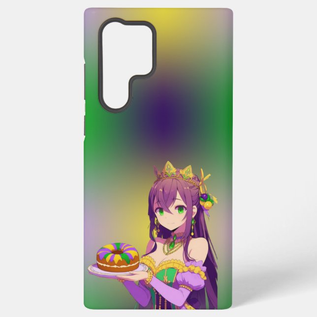 Anime Mardi Gras King cake Samsung Galaxy S22 Ultra Case (Back)