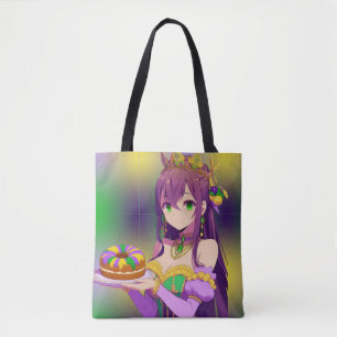 Anime Mardi Gras King cake Tote Bag
