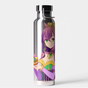 Anime Mardi Gras King cake Water Bottle