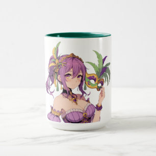 Anime Mardi Gras mask Mug
