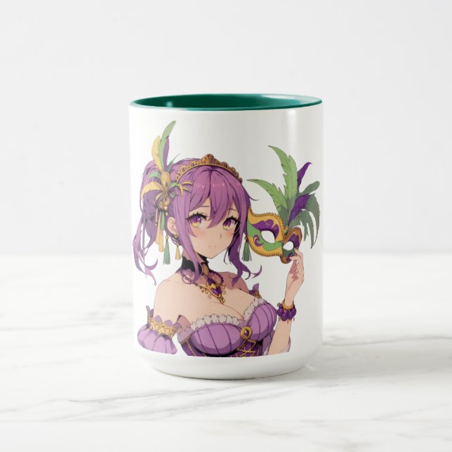 Anime Mardi Gras mask Mug (Center)