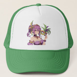 Anime Mardi Gras mask Trucker Hat