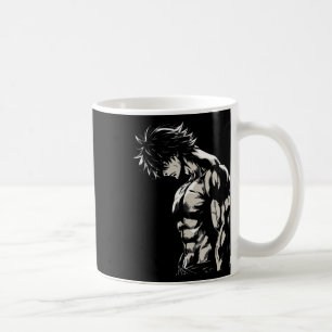 Anime Men Character Bicep Workout Motivational Coffee Mug