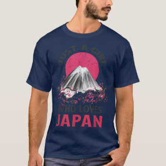 Anime Merch Factory  Just a Girl Who Loves Japan  T-Shirt