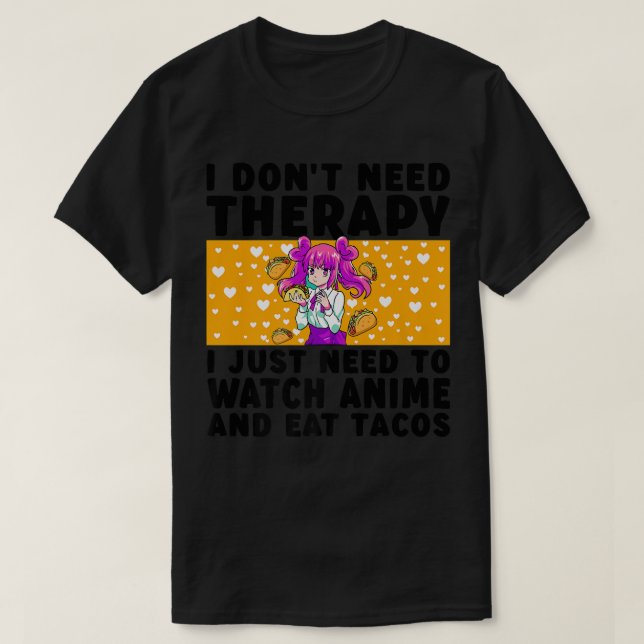 Anime Merch for Teen Girls Women Anime Art Taco Fo T-Shirt (Design Front)