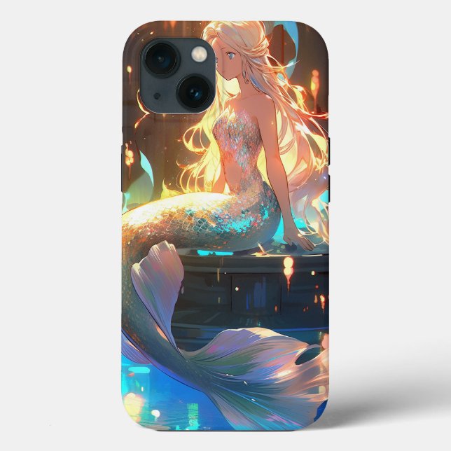 Anime Mermaid Girl Fantasy Art Case-Mate iPhone Case (Back)