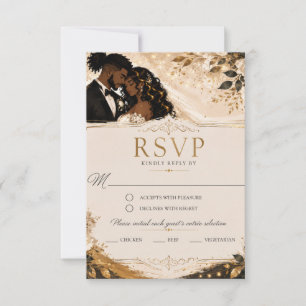 Anime Modern Wedding RSVP Enclosure Card