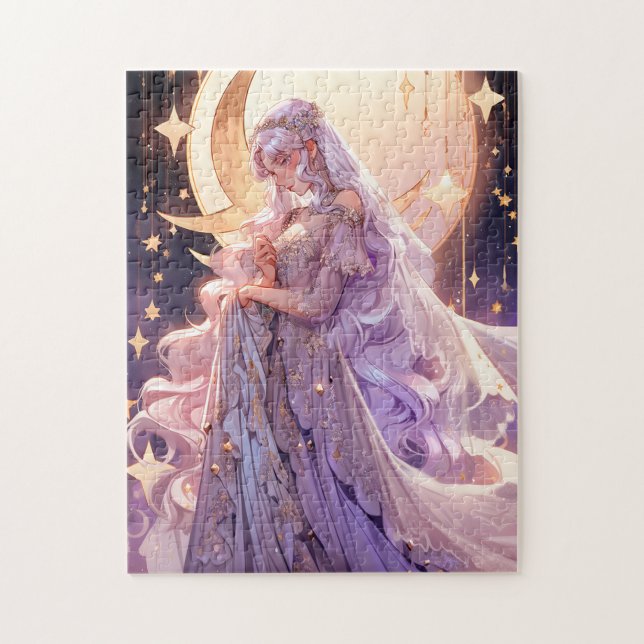Anime Moon Princess Fantasy Art Jigsaw Puzzle (Vertical)