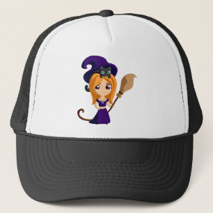 Anime Moon witch cat cartoon Trucker Hat