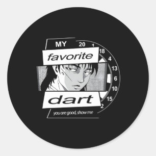 Anime Motif With D Saying My Favourite D D Anime Classic Round Sticker