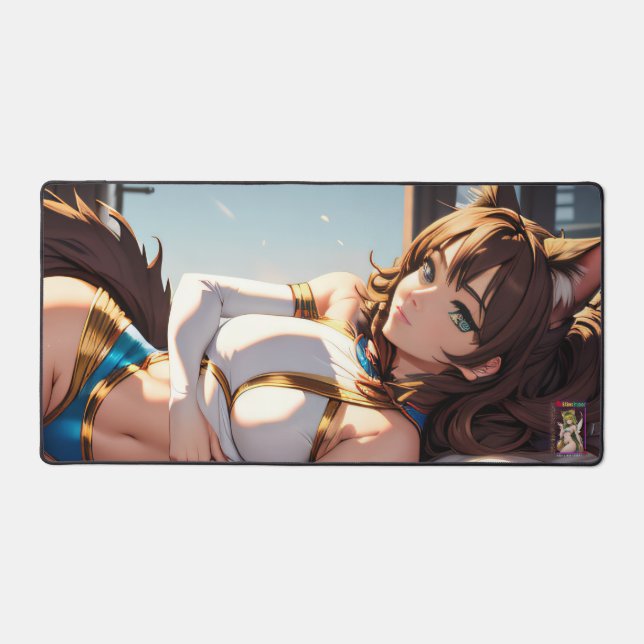 Anime Nekomimi Beautie Desk Mat (Front)