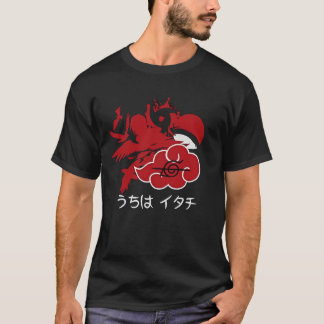 Anime Ninja Crow Silhouette Graphic T-Shirt