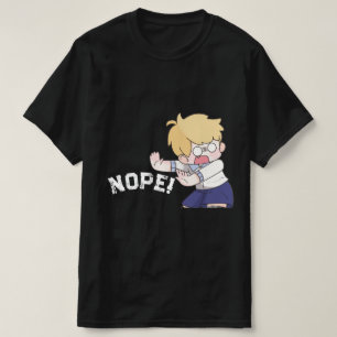 Anime Nope Meme Cute Blonde Boy Graphic T-Shirt