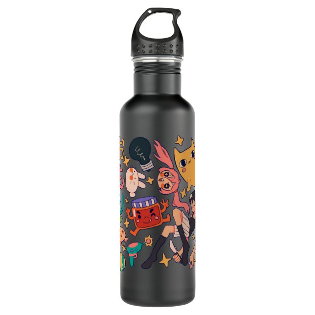 Anime Omori Sunny Basil Kel Aubrey Heroo Mari Gift 710 Ml Water Bottle (Front)