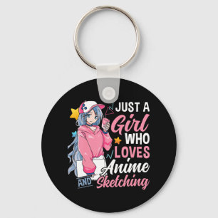 Anime Otaku Gift Just A Girl Who Loves Anime And S Key Ring
