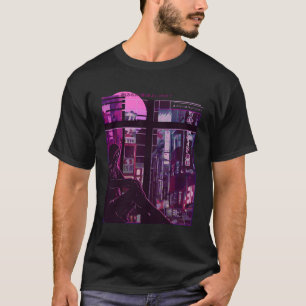 Anime Otaku Vaporwave Aesthetic Sad Anime T-Shirt