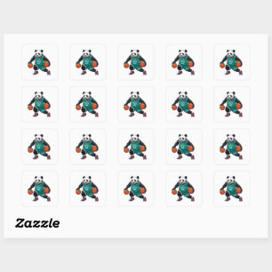 Anime Panda Basketball Dribble Cute Sports Sticker