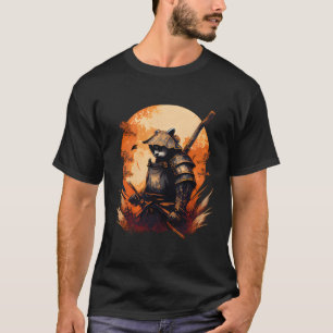 Anime Panda Kawaii Japanese Style Samurai T-Shirt