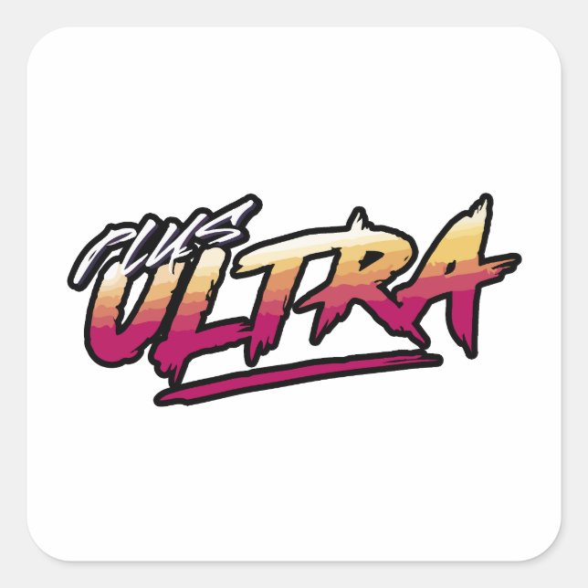 Anime Plus Ultra Square Sticker (Front)