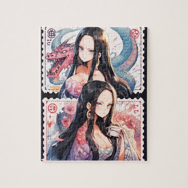 Anime Postage Stamp Puzzle (Vertical)