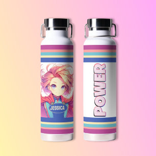 Anime Power Hero Girl Water Bottle