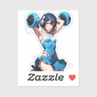 Anime Powerlifter in Sportwear