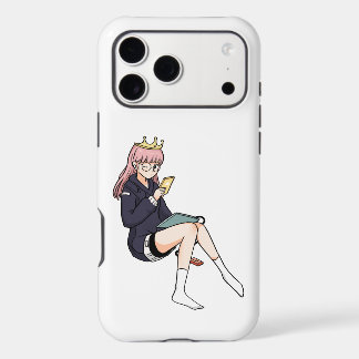 Anime Princess Girl Using Phone Illustration