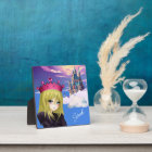 Anime Princess with Floating Castle  Plaque